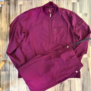 Men’s Infinity Cherokee Scrub Set Red | Maroon Top Long Sleeve 2XL Bottoms XL